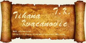 Tihana Kvačanović vizit kartica